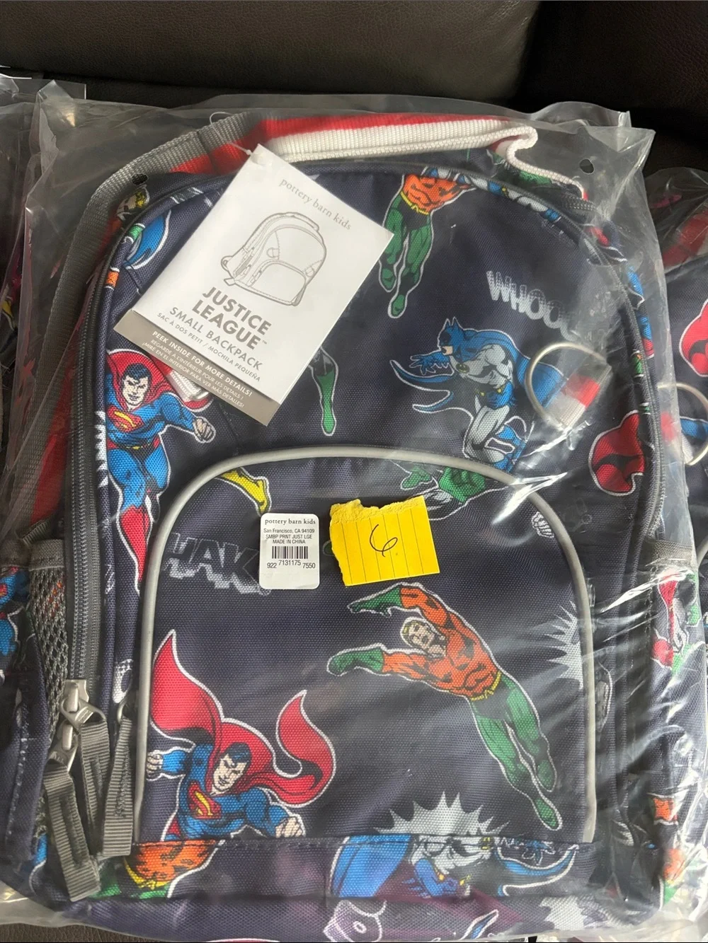 POTTERY BARN School BACKPACK MARVEL COMIC AVENGER HERO Superman travel SET 2